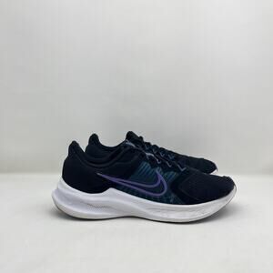 NIKE Downshifter 11 Black Purple Lace Up Running Shoes CW3413-009 Women's Size 9